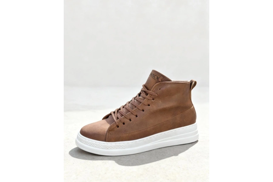 Shoecide Yüksek Taban Ayakkabı C-030 Taba Taba