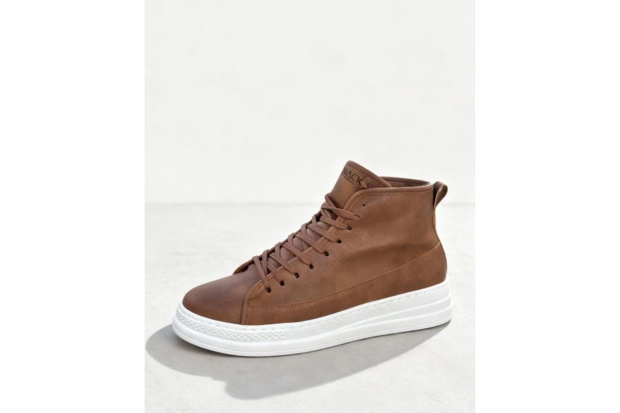 Shoecide Yüksek Taban Ayakkabı C-030 Taba Taba