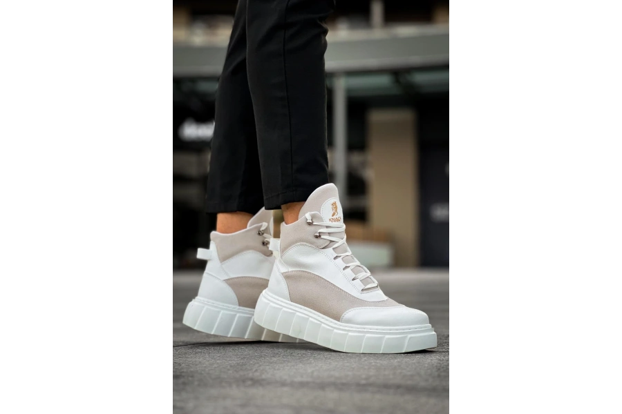 Shoecide Yüksek Taban Bot 104 Beyaz
