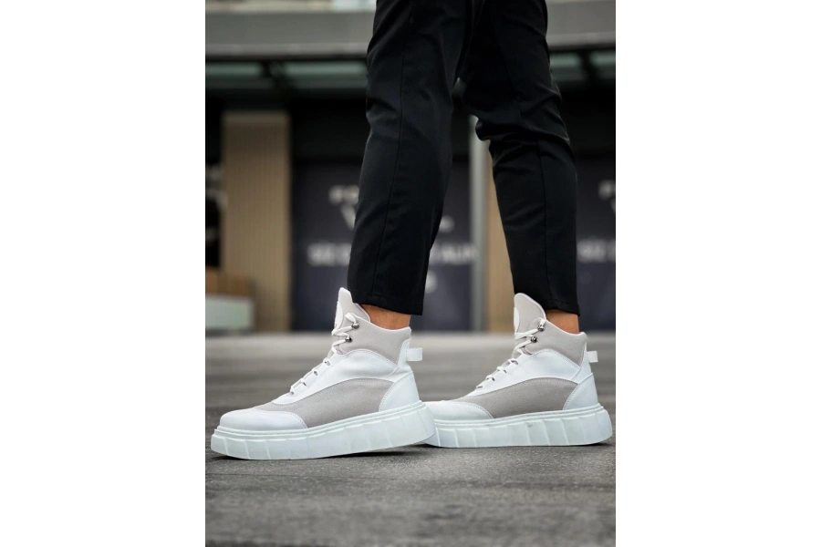 Shoecide Yüksek Taban Bot 104 Beyaz
