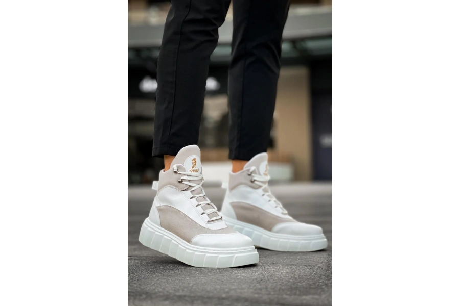 Shoecide Yüksek Taban Bot 104 Beyaz