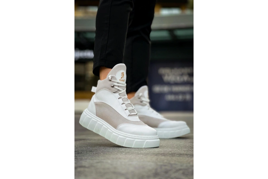 Shoecide Yüksek Taban Bot 104 Beyaz
