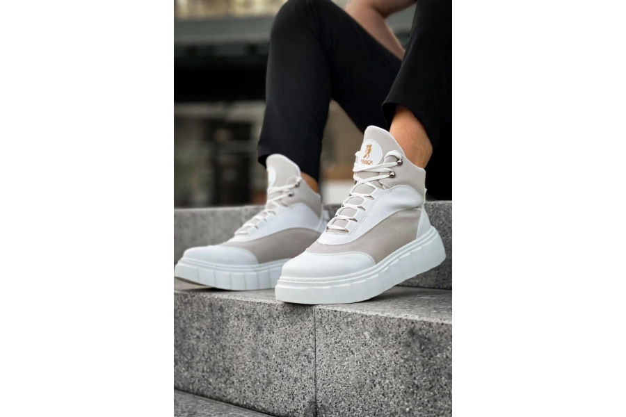 Shoecide Yüksek Taban Bot 104 Beyaz