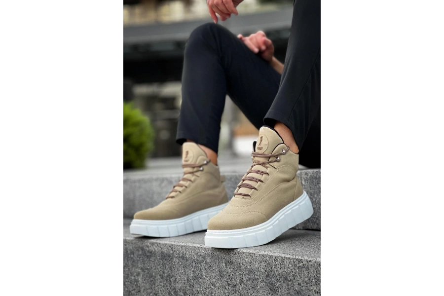 Shoecide Yüksek Taban Bot 104 Vizon Süet