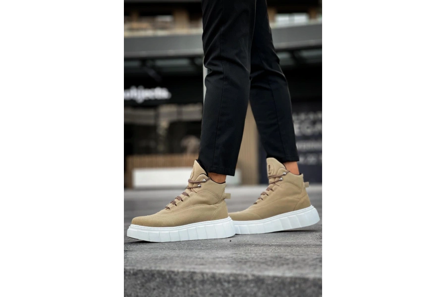 Shoecide Yüksek Taban Bot 104 Vizon Süet