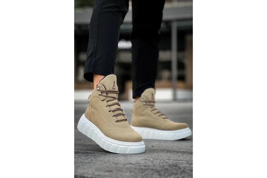 Shoecide Yüksek Taban Bot 104 Vizon Süet
