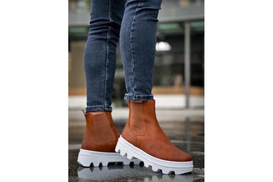 Shoecide Yüksek Taban Chelsea Bot 113 Taba