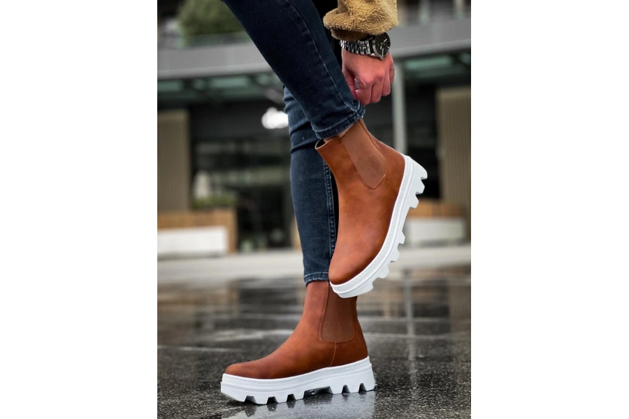 Shoecide Yüksek Taban Chelsea Bot 113 Taba