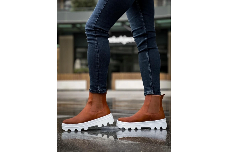 Shoecide Yüksek Taban Chelsea Bot 113 Taba