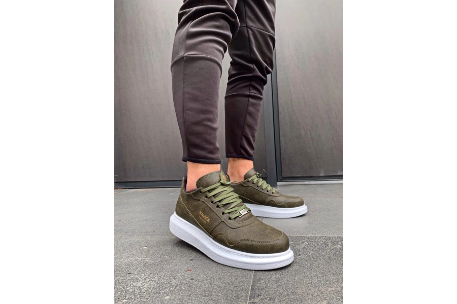 Shoecide Yüksek Taban Günlük Ayakkabı 040 Haki