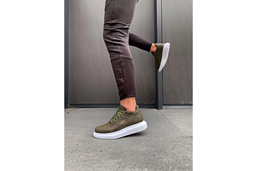 Shoecide Yüksek Taban Günlük Ayakkabı 040 Haki