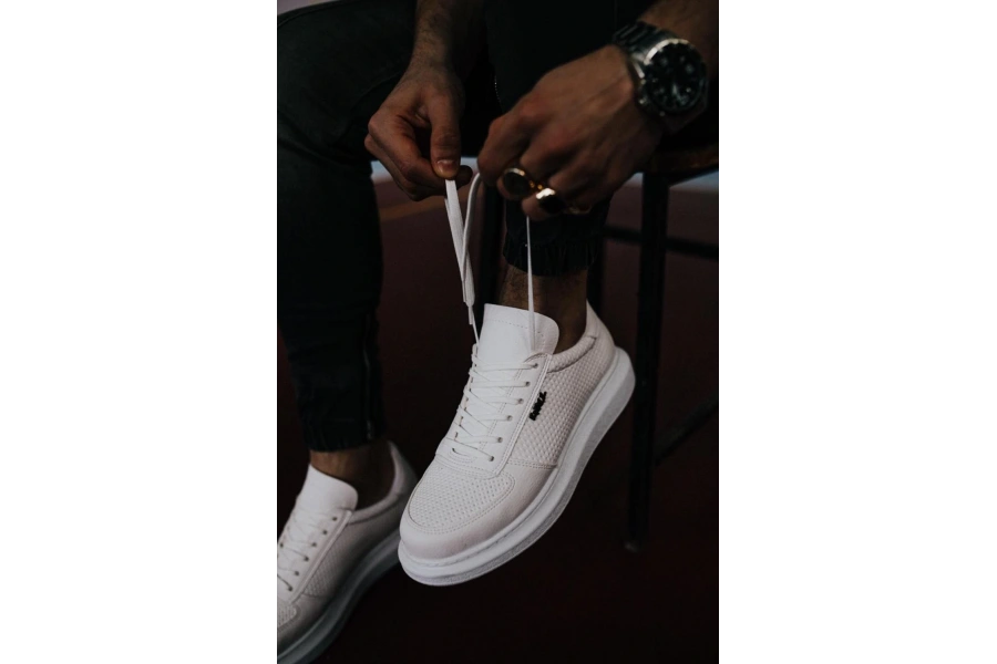 Shoecide Yüksek Taban Günlük Ayakkabı 042 Beyaz