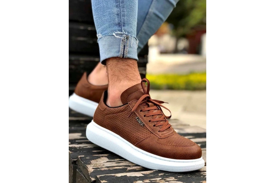 Shoecide Yüksek Taban Günlük Ayakkabı 042 Taba