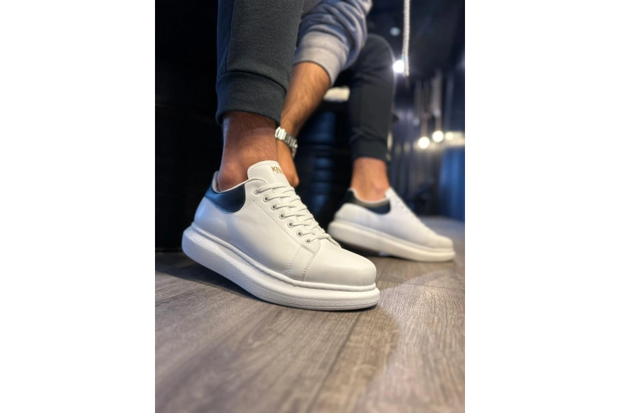 Shoecide Yüksek Taban Günlük Ayakkabı 043 Beyaz