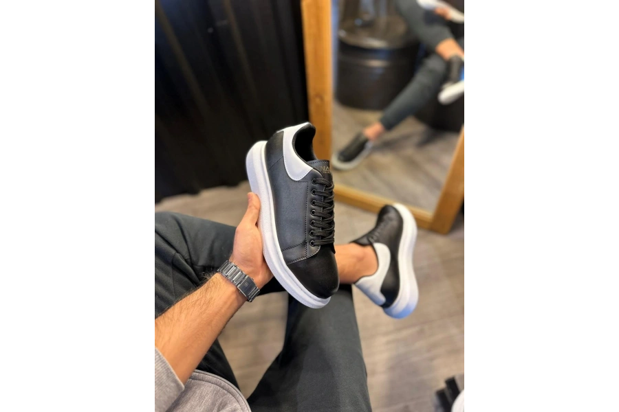 Shoecide Yüksek Taban Günlük Ayakkabı 043 Siyah