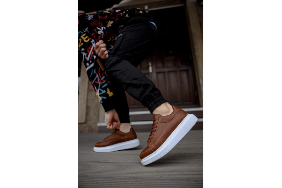 Shoecide Yüksek Taban Günlük Ayakkabı 044 Taba