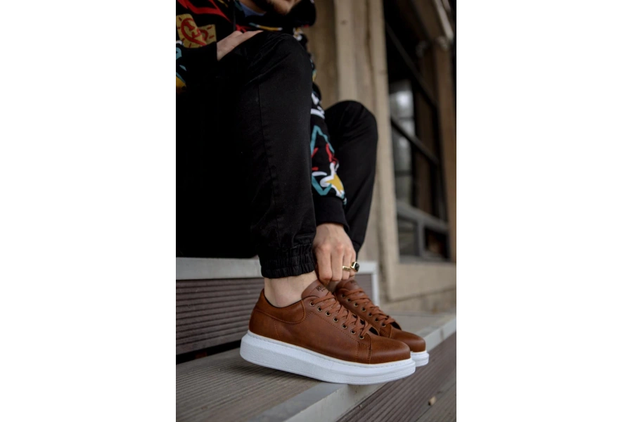 Shoecide Yüksek Taban Günlük Ayakkabı 044 Taba