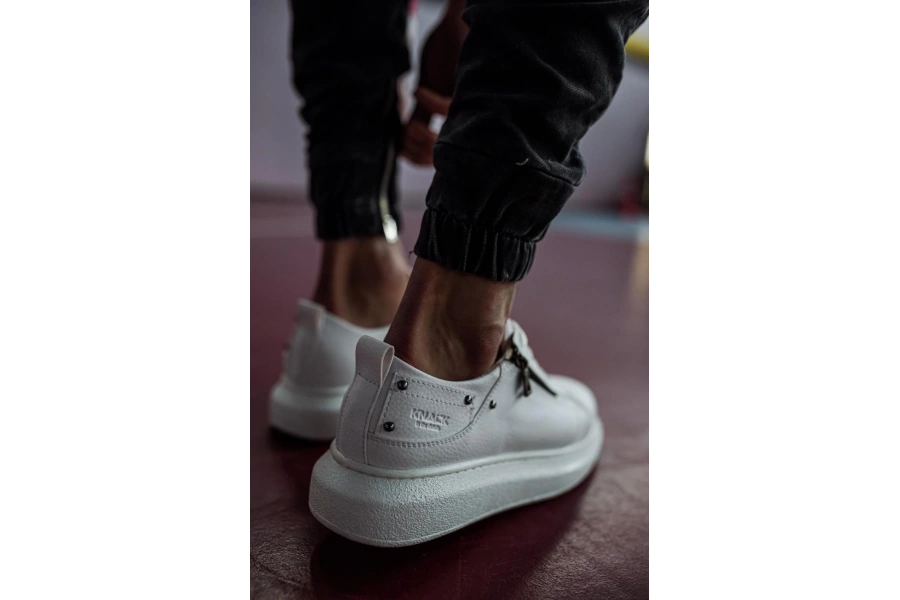 Shoecide Yüksek Taban Günlük Ayakkabı 555 Beyaz