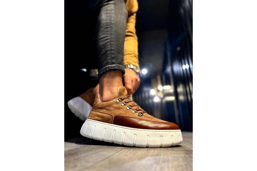 Shoecide Yüksek Taban Günlük  Ayakkabı 600 Taba