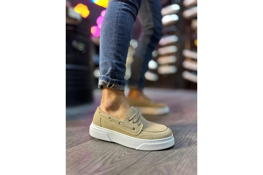 Shoecide Yüksek Taban Günlük Ayakkabı 700 Vizon