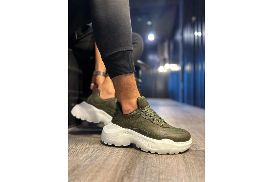 Shoecide Yüksek Taban Günlük Ayakkabı N75 Haki