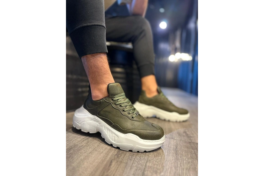 Shoecide Yüksek Taban Günlük Ayakkabı N75 Haki