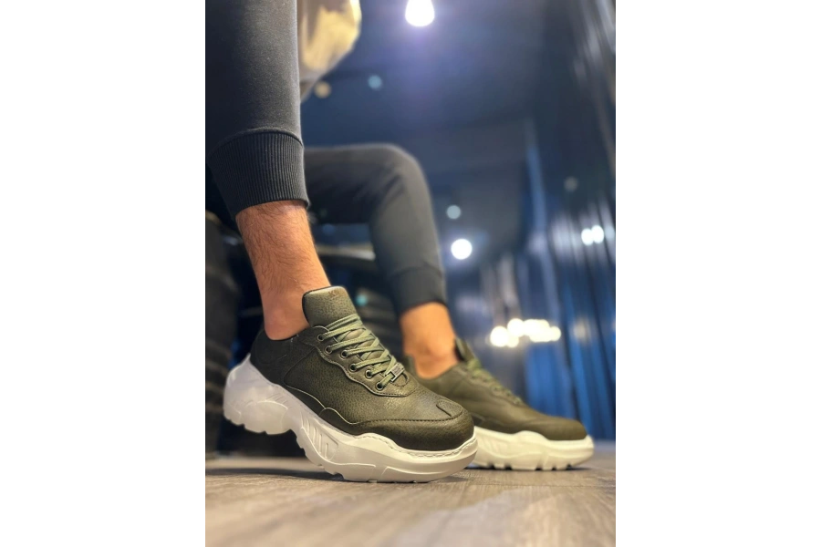 Shoecide Yüksek Taban Günlük Ayakkabı N75 Haki