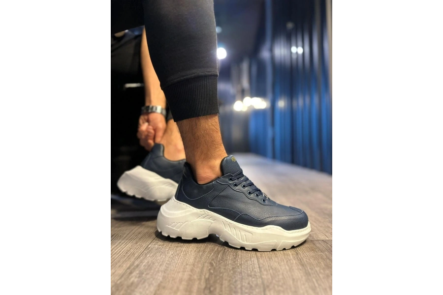 Shoecide Yüksek Taban Günlük Ayakkabı N75 Lacivert