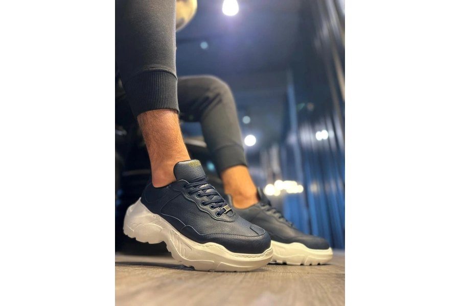 Shoecide Yüksek Taban Günlük Ayakkabı N75 Lacivert