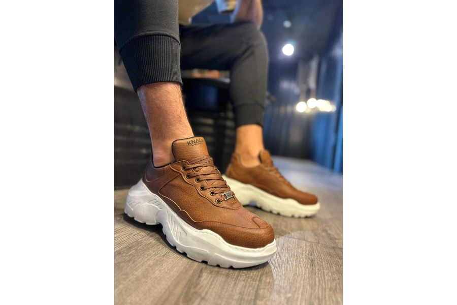Shoecide Yüksek Taban Günlük Ayakkabı N75 Taba