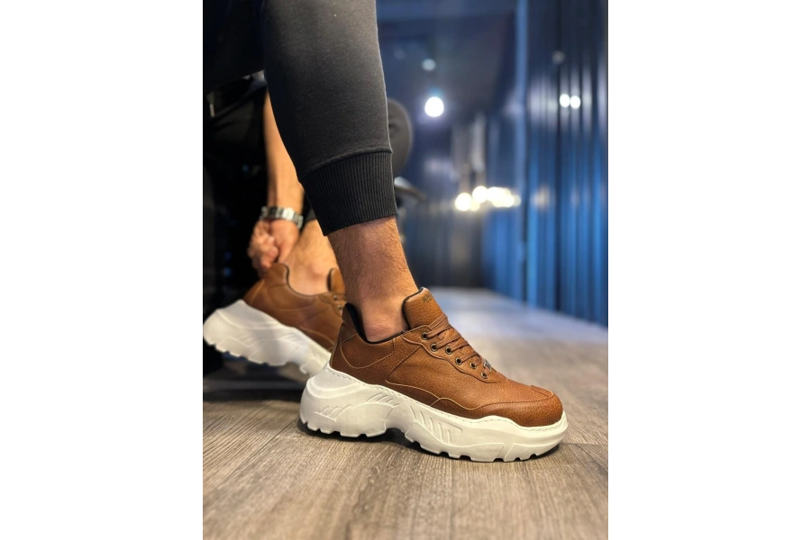 Shoecide Yüksek Taban Günlük Ayakkabı N75 Taba