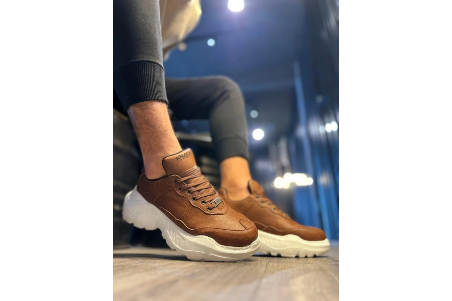 Shoecide Yüksek Taban Günlük Ayakkabı N75 Taba