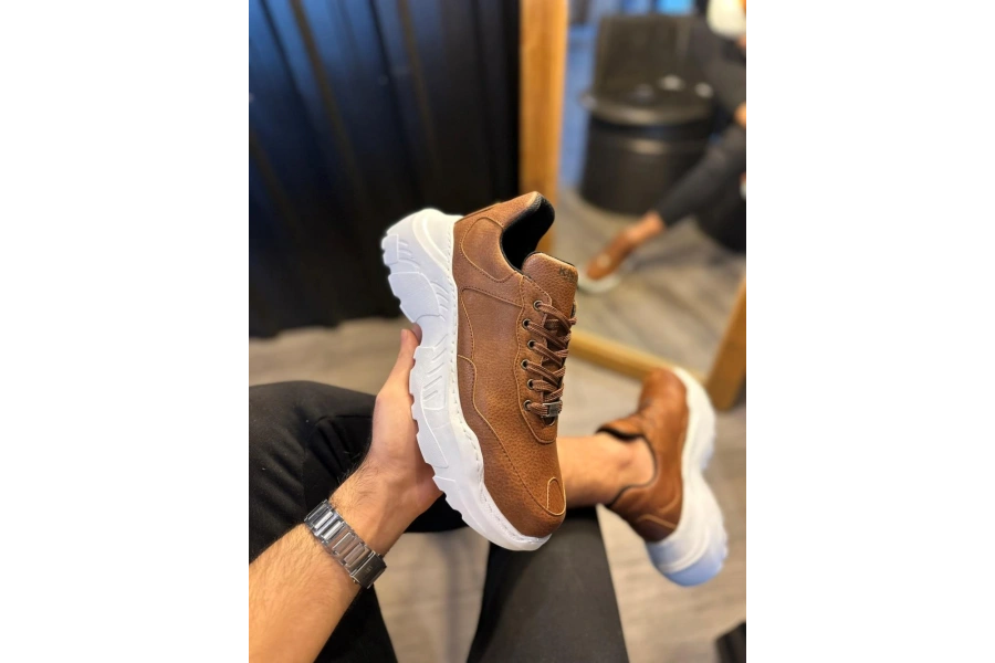 Shoecide Yüksek Taban Günlük Ayakkabı N75 Taba