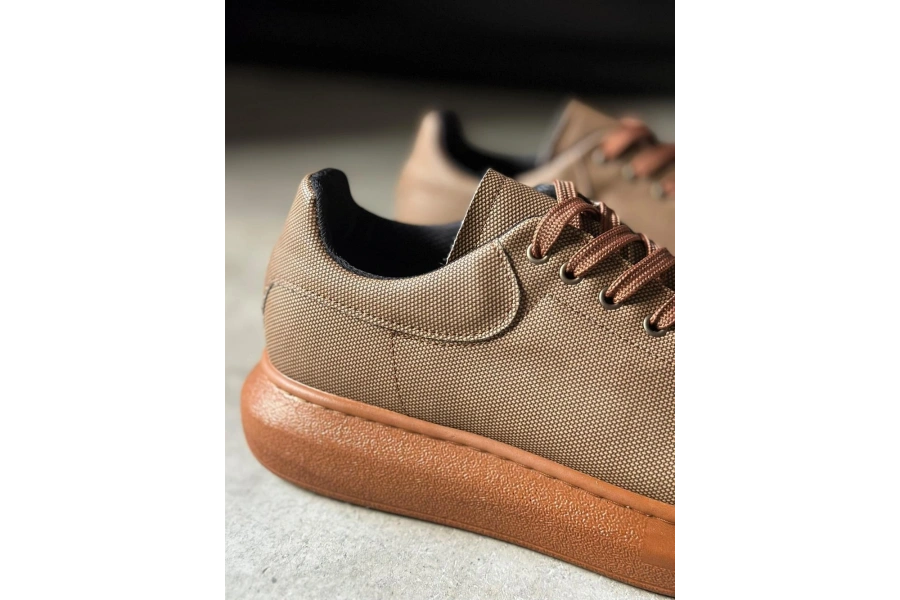 Shoecide Yüksek Taban Günlük Ayakkabı Tırtıklı 041 Taba