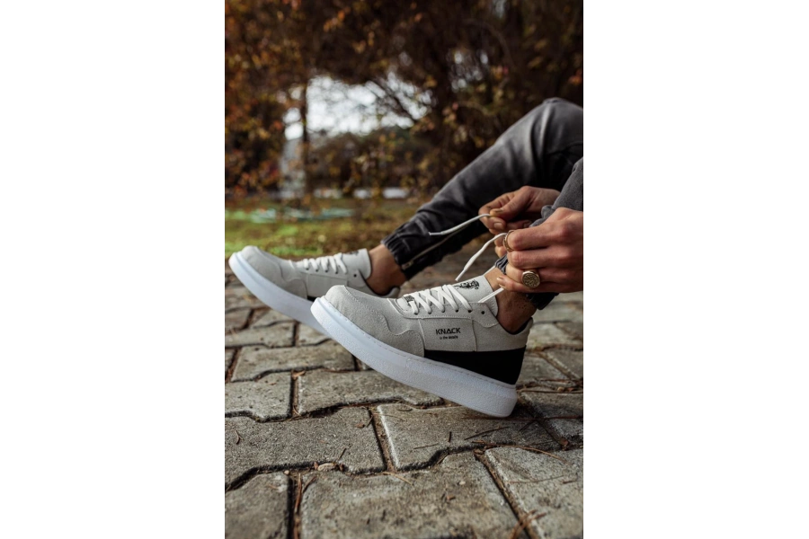 Shoecide Yüksek Taban Günlük Süet Ayakkabı 040 Taş