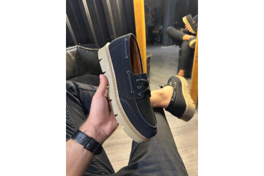 Shoecide Yüksek Taban Klasik Ayakkabı 778 Siyah Süet