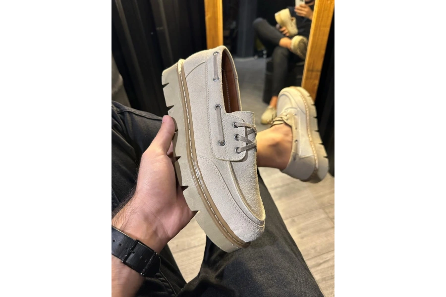 Shoecide Yüksek Taban Klasik Ayakkabı 778 Vizon Süet