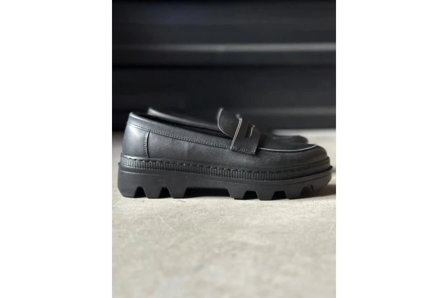 Shoecide Yüksek Taban Klasik Ayakkabı 779 Siyah (siyah Taban)