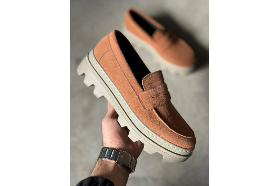 Shoecide Yüksek Taban Klasik Ayakkabı 779 Taba Süet