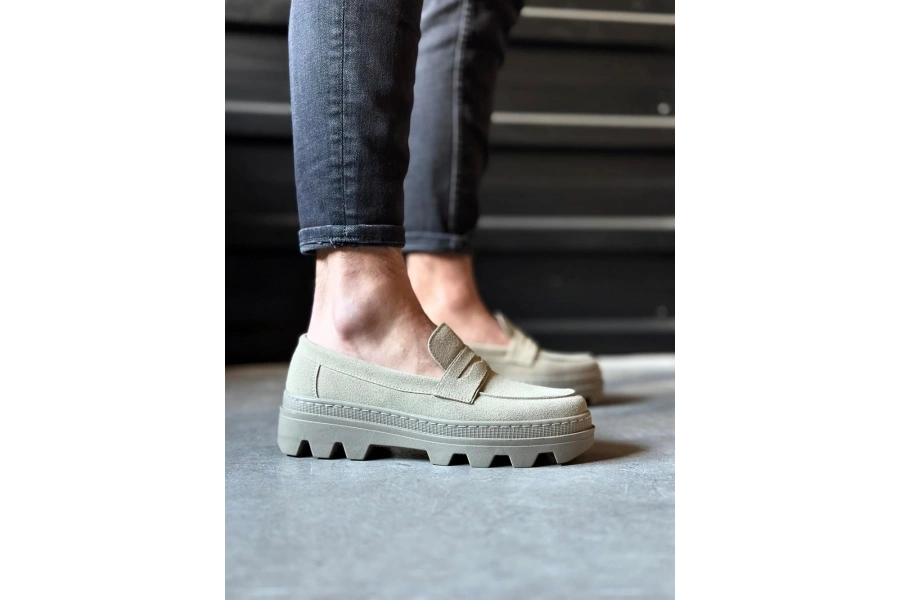 Shoecide Yüksek Taban Klasik Ayakkabı 779 Vizon Süet