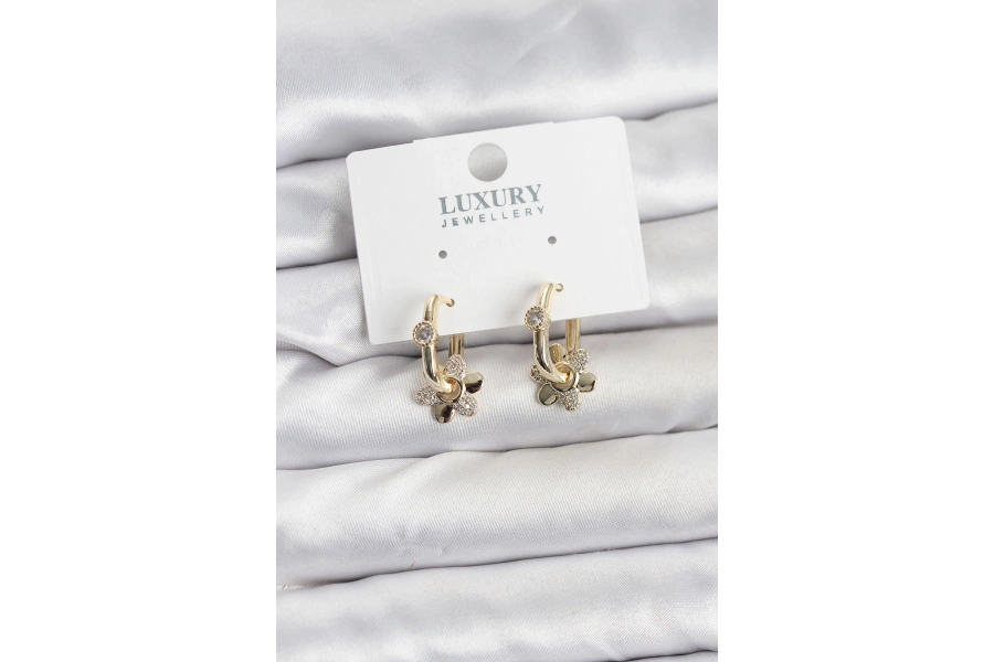 Shoecide Zirkon Taşlı Pirinç Kadın Göçmen Küpesi