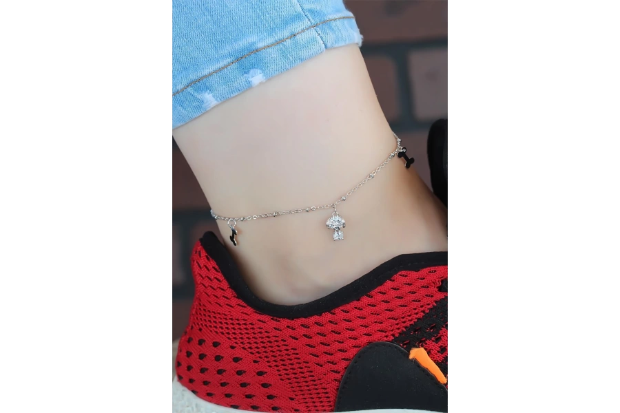 Shoecide Zirkon Taşlı Silver Renk Kaplama Hal Hal