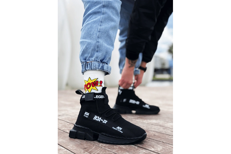 Shoecide Zr-x700 Tarz Siyah Taban Spor Ayakkabı