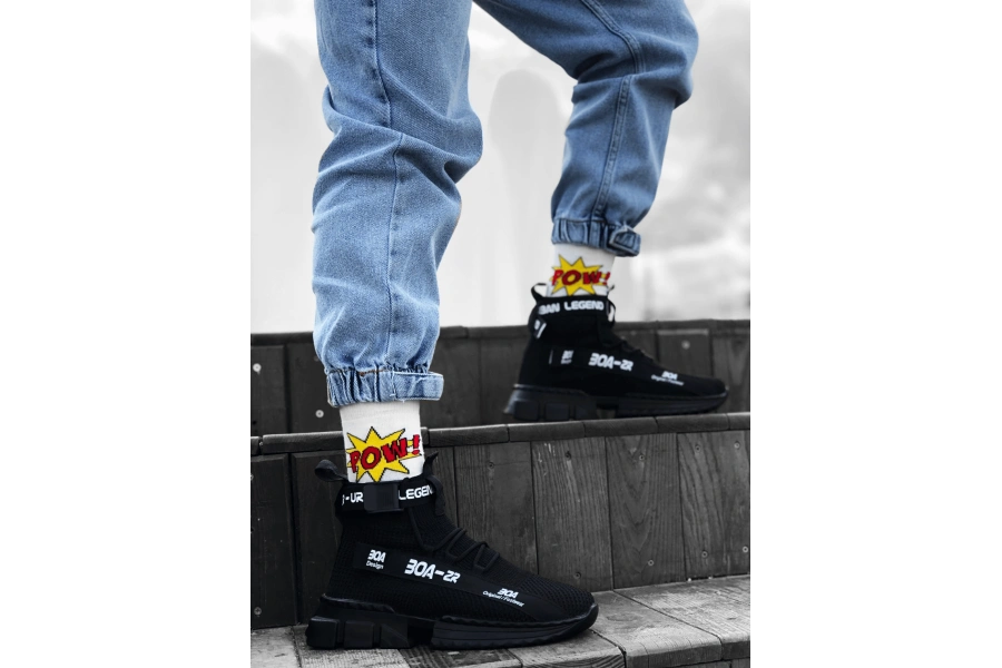 Shoecide Zr-x700 Tarz Siyah Taban Spor Ayakkabı