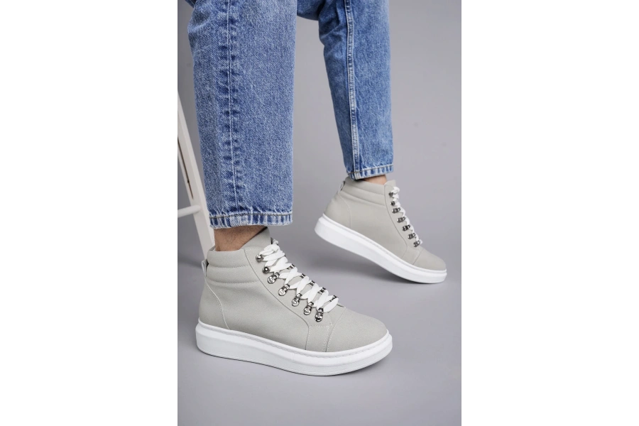 Swo206 Ottawa Bağcıklı Süet Erkek Günlük Spor Bot Bt - Gri