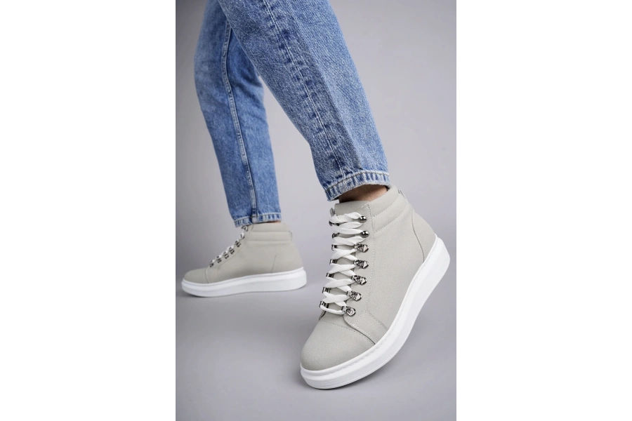 Swo206 Ottawa Bağcıklı Süet Erkek Günlük Spor Bot Bt - Gri