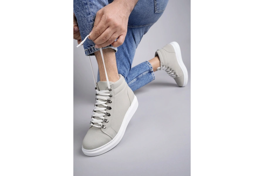 Swo206 Ottawa Bağcıklı Süet Erkek Günlük Spor Bot Bt - Gri