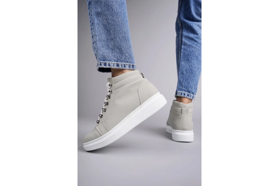 Swo206 Ottawa Bağcıklı Süet Erkek Günlük Spor Bot Bt - Gri