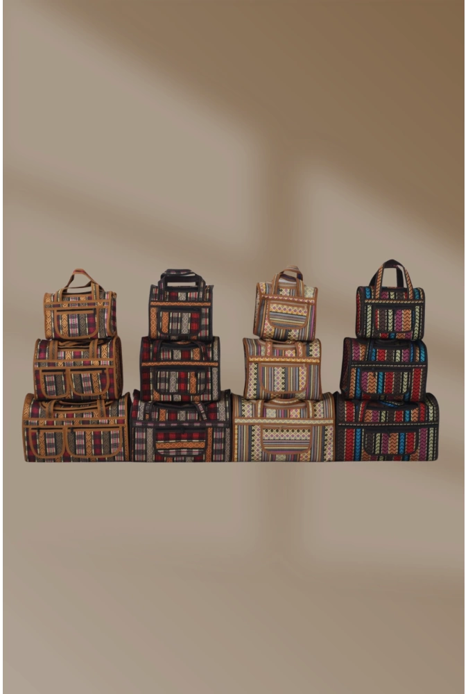 3lü Set Hasır Çanta