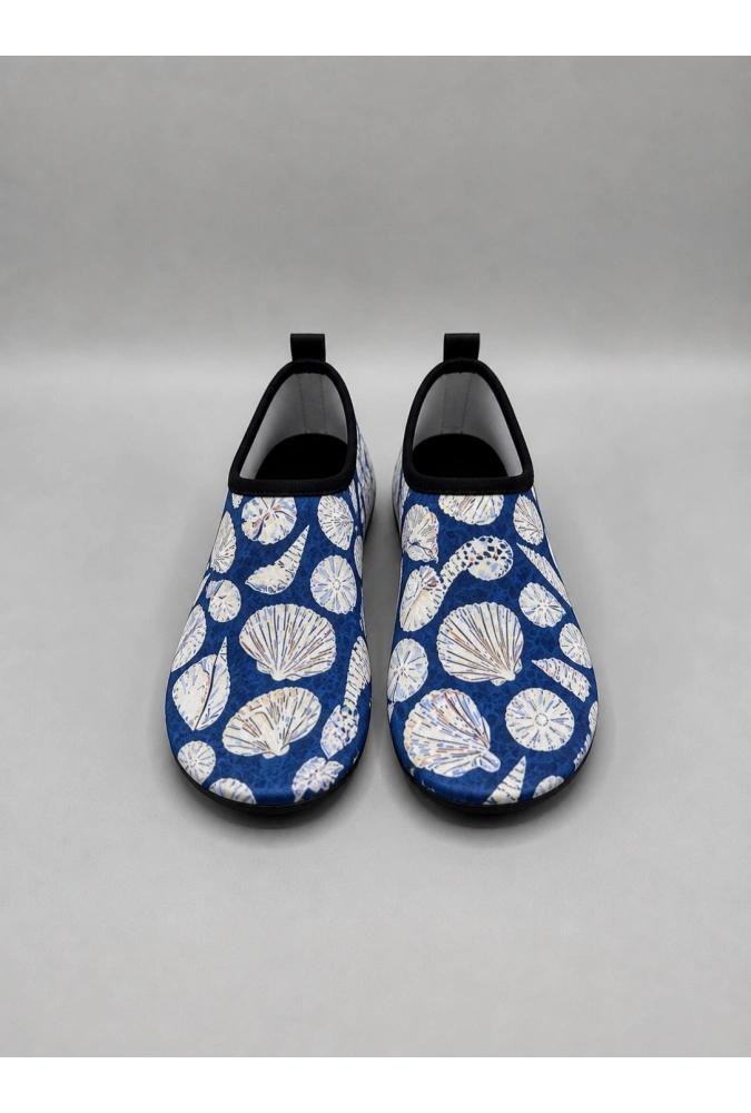 Shoecide Deniz Kabuğu Desen Kadın Deniz Ayakkabısı – Hafif, Kaydırmaz, Hızlı Kuruyan Aqua Shoes